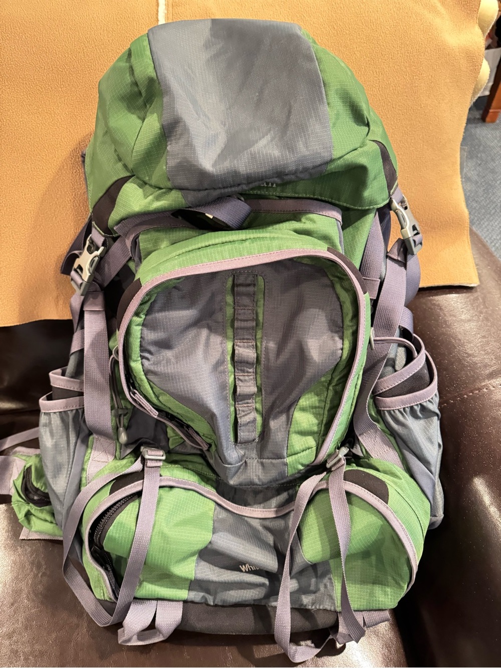 Green and Gray LL Bean White Mountain Outdoor Backpack - 50